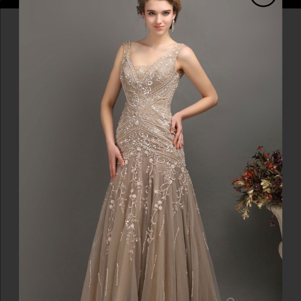 Beaded formal gown